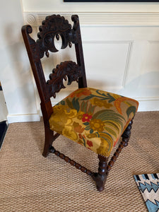 An Important And Substantial Carved Oak Yorkshire Side Chair.