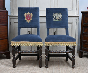 17th Century Armorial Clan Chairs in velvet